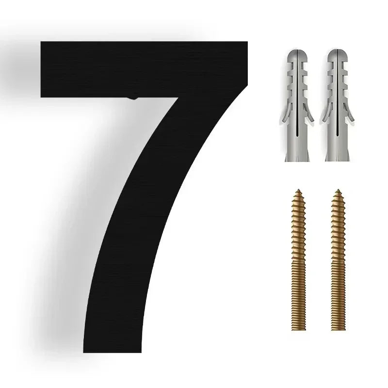 3D Modern Stainless Steel House Number - Weatherproof for Outdoor Facade and Entrance in Anthracite