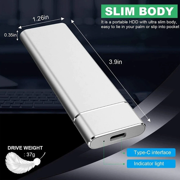 External SSD Hard Drive with USB 3.1 – High-Speed Data Transfer