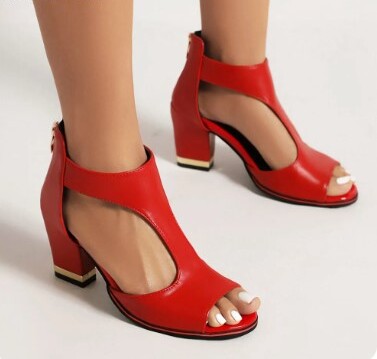 Orthopedic Leather Heel Sandals
