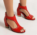 Orthopedic Leather Heel Sandals