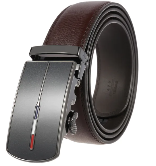 Stylish Luxury Men's Belt with Automatic Buckle