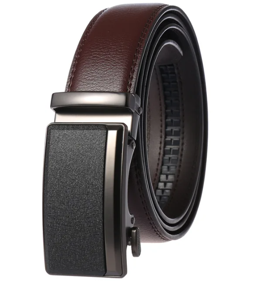 Stylish Luxury Men's Belt with Automatic Buckle