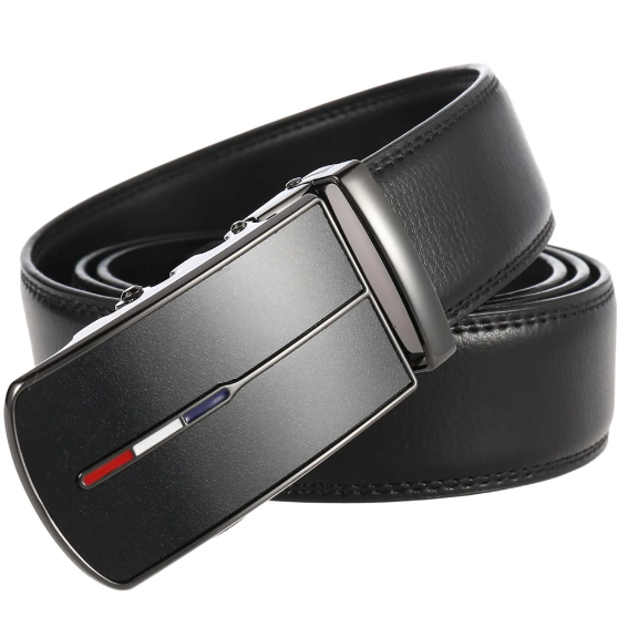 Stylish Luxury Men's Belt with Automatic Buckle