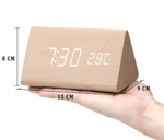 LED Wood Clock with Voice Control for Stylish Time Display
