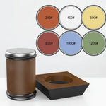Rolling Knife Sharpener Set with Diamond Grinder and Wooden Base