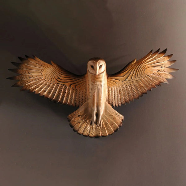 Handcrafted Barn Owl Wall Art – Natural Wood Decor