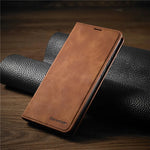 Leather Wallet Case for iPhone | Magnetic Card Holder Feature | Available in Multiple Colors