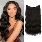 Heat-Resistant Synthetic Fiber Hair Extensions | Invisible Extensions for Enhanced Length and Volume