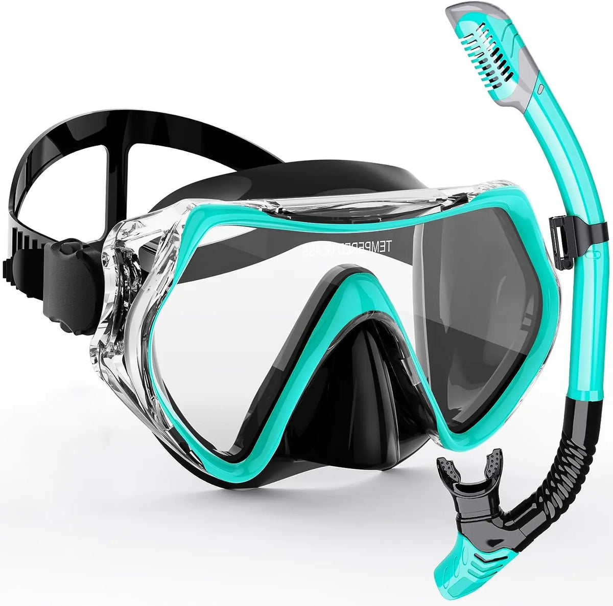 Adult Snorkel Mask Set | Anti-Fog & Impact Resistant | Silicone Edge & Dry Snorkel | 180° Field of View