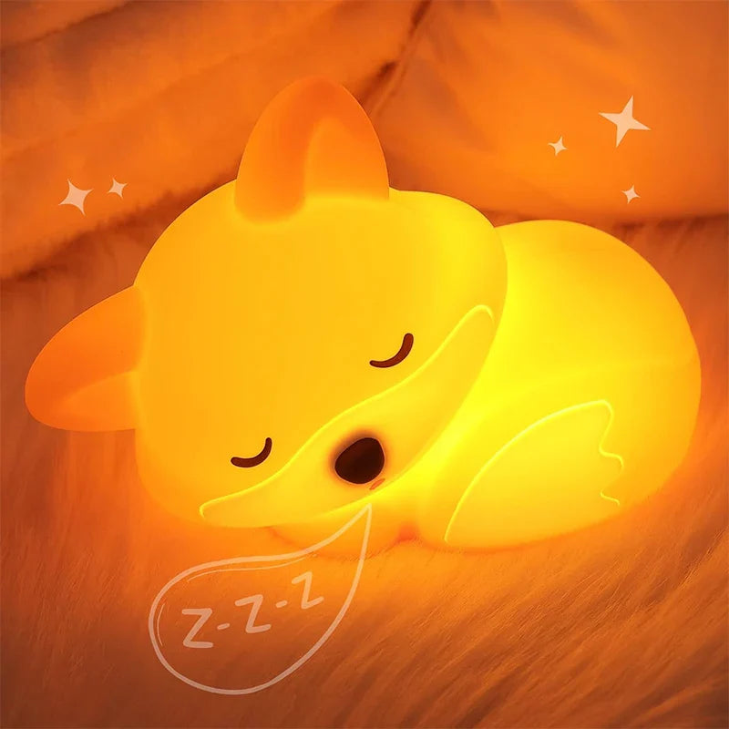 Silicone Night Light | Rechargeable, Dimmable & Timer Function | Adorable Gift Idea for Kids & Adults