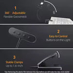 Flexible Reading Lamp | USB Rechargeable | 3 Light Colors & Dimmable | Clip-On with Flexible Arm