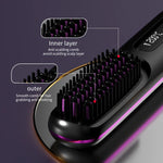 Wireless Hair Straightener with USB Charging & LCD Display | Ceramic & Ion Technology