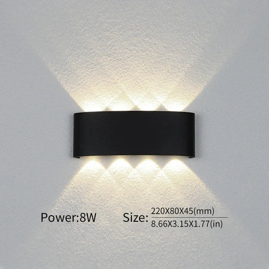 Contemporary LED Wall Light for Indoor and Outdoor Use