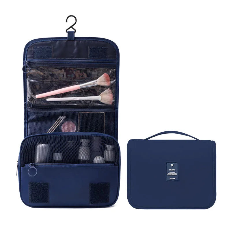 Compact Hanging Toiletry Bag | 6 Storage Compartments & Moisture-Proof Section | Versatile Design | Water-Resistant Polyester
