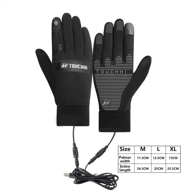 USB Heated Gloves | Waterproof & Touchscreen-Compatible | Winter Hand Warmers for Skiing, Motorcycling & Outdoor Activities