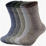 Extra Thick & Warm Merino Wool Socks | 5 Pairs | Ideal for Hiking & Winter | Unisex Sizes 38–46