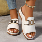 Soft Genuine Leather Women's Wedge Sandals | Ergonomic Footbed for Comfort and Secure Fit