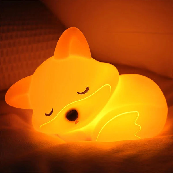 Silicone Night Light | Rechargeable, Dimmable & Timer Function | Adorable Gift Idea for Kids & Adults