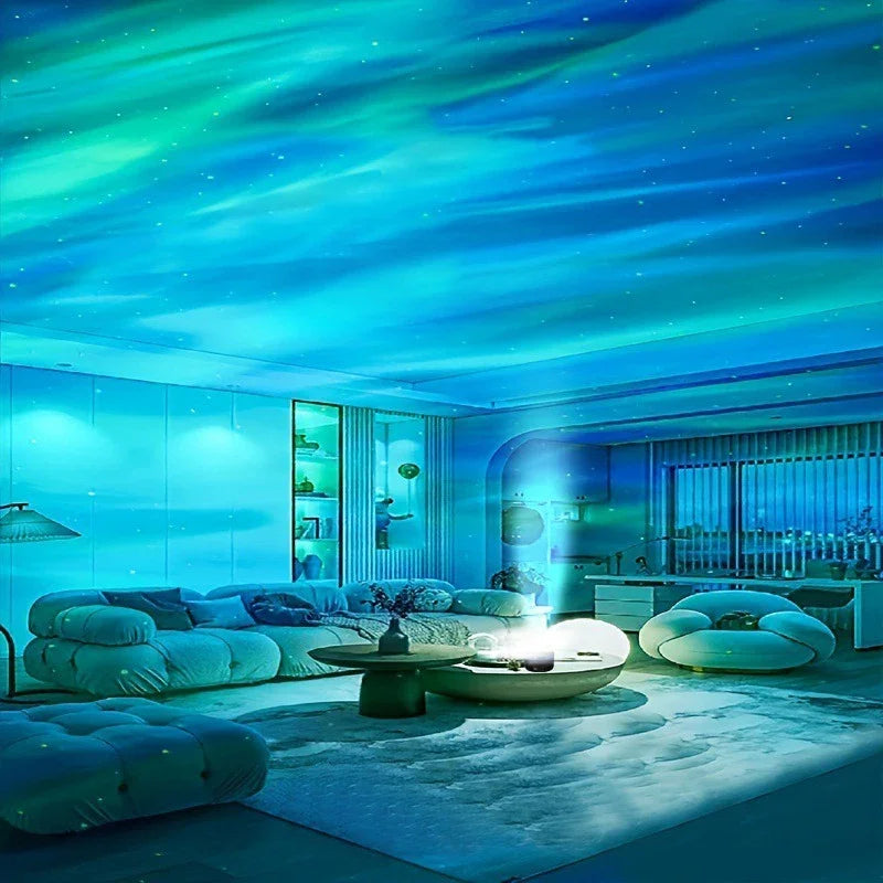 Northern Lights Projector | Music Sync & Remote Control | RGB Mood Light | USB Rechargeable | 7.8×7.8×8.7 cm