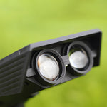 Adjustable Zoom Lens LED Solar Spotlight for Gardens - Weatherproof IP65 Warm White Energy Efficient Lighting for Lawns, Flower Beds, and Facades
