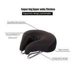 No-Nose Bicycle Saddle for Mountain Bikes with Thick Soft Padding (Blue)