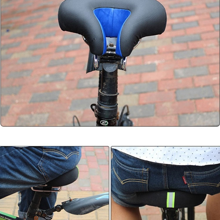 Noseless Bicycle Seat for Mountain Bikes with Thickened Soft Padding (Black)
