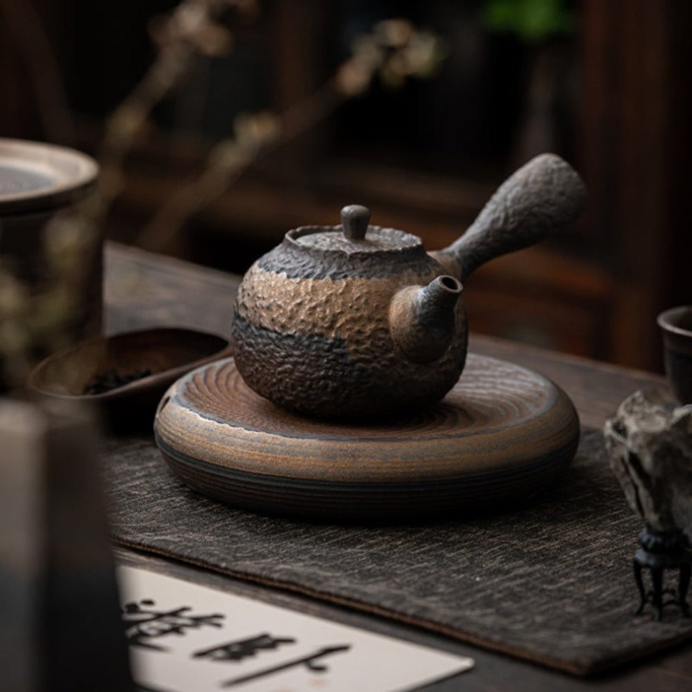 Traditional Japanese Style Ceramic Teapot for Tea Brewing