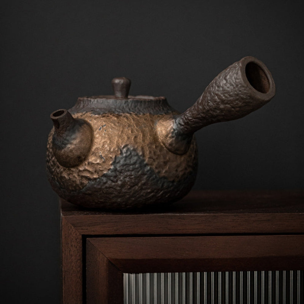 Traditional Japanese Style Ceramic Teapot for Tea Brewing