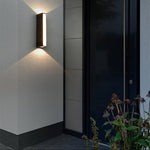 Modern Waterproof Black LED Outdoor Wall Light for Patios