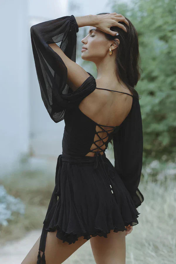 Mini Dress with Integrated Skirt | 50% OFF