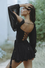 Mini Dress with Integrated Skirt | 50% OFF