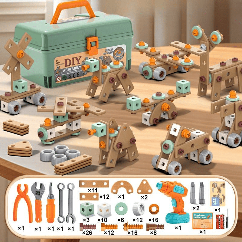 100-Piece Tool Set for Creative Kids Aged 3 and Up