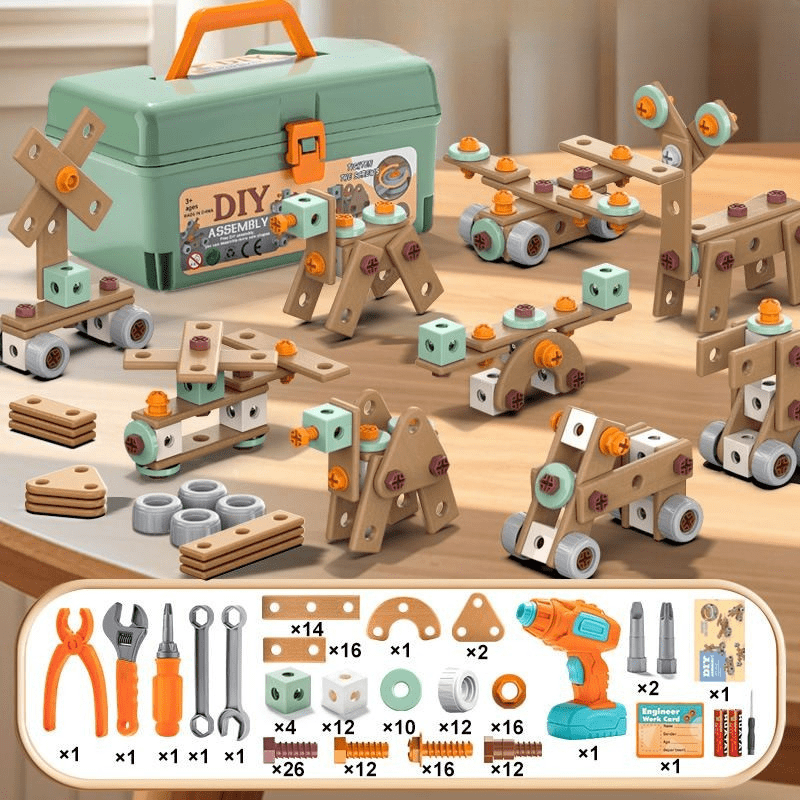100-Piece Tool Set for Creative Kids Aged 3 and Up