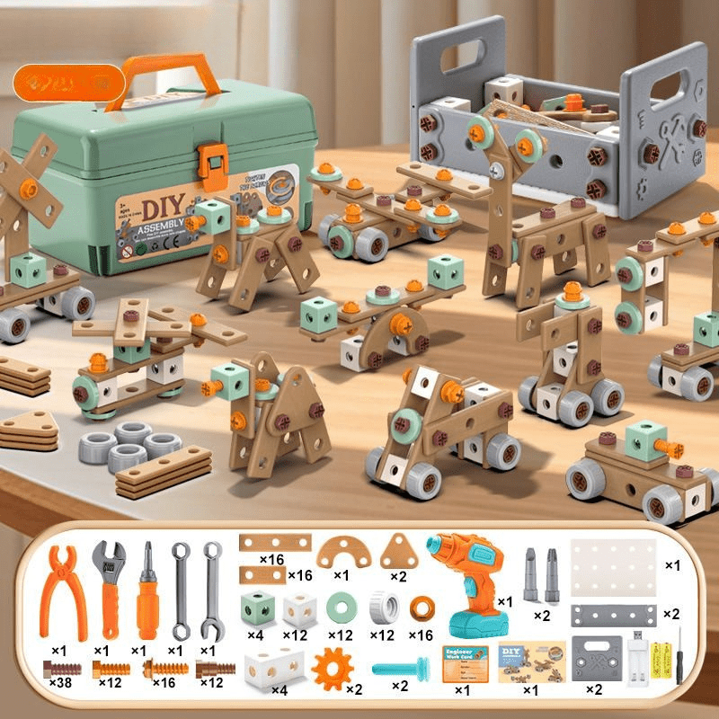 100-Piece Tool Set for Creative Kids Aged 3 and Up