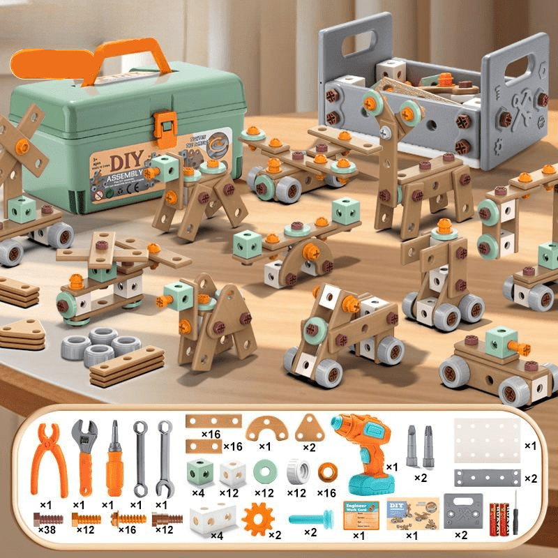100-Piece Tool Set for Creative Kids Aged 3 and Up