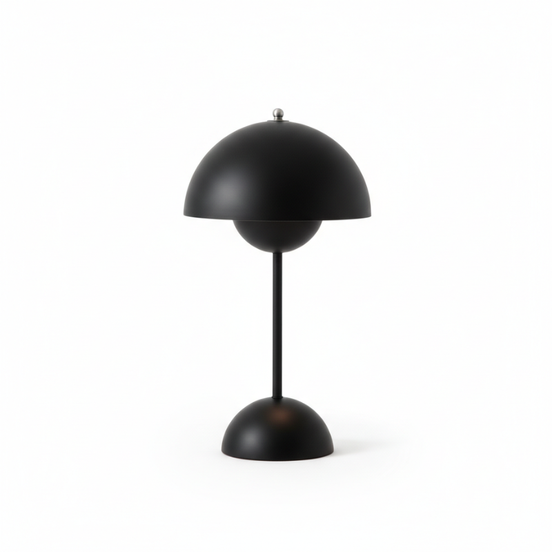 Scandinavian Design Lamp with Flower Glow