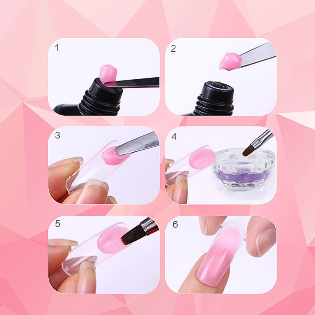 Nail Extension Kit with Gel and Tips | DIY Set for Natural, Long-Lasting Results