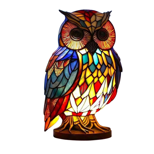 Vintage LED Owl Lamp – Decorative Animal Motif Lighting for Home
