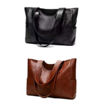 Elegant Leather Shoulder Bag with Retro Touch and Smooth Surface