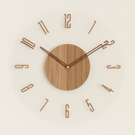 Silent Wooden Wall Clock in Minimalist Design