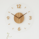 Silent Wooden Wall Clock in Minimalist Design