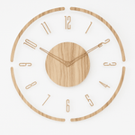 Silent Wooden Wall Clock in Minimalist Design