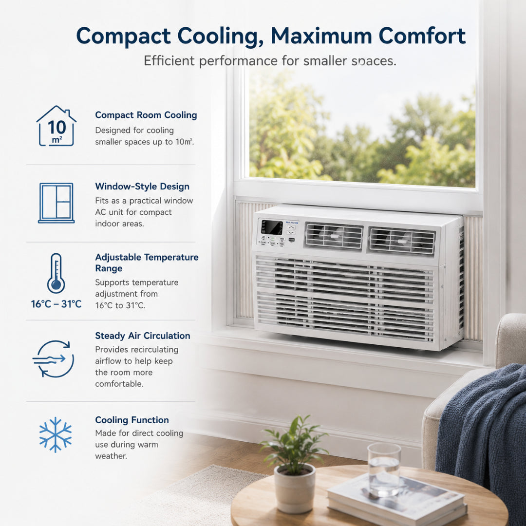 Smart Cooling Quiet Room Air Conditioner Window Unit