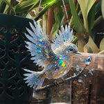 Stained Glass Effect Bluebird Window Suncatcher Hanging Decor