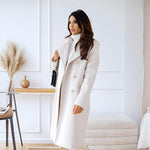 Women's Long Winter Trench Coat Outerwear