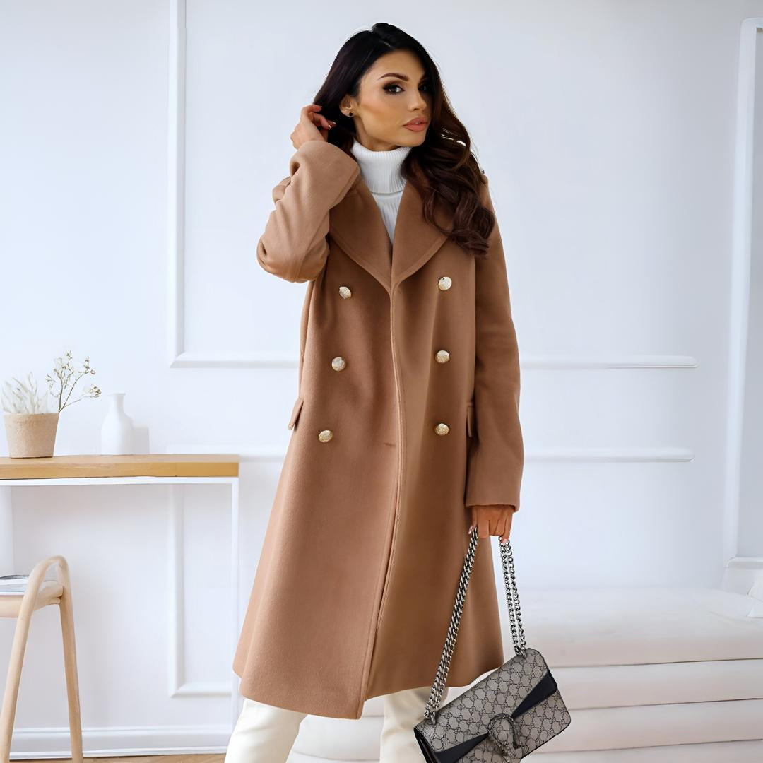 Women's Long Winter Trench Coat Outerwear
