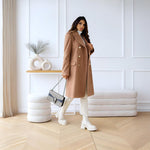 Women's Long Winter Trench Coat Outerwear