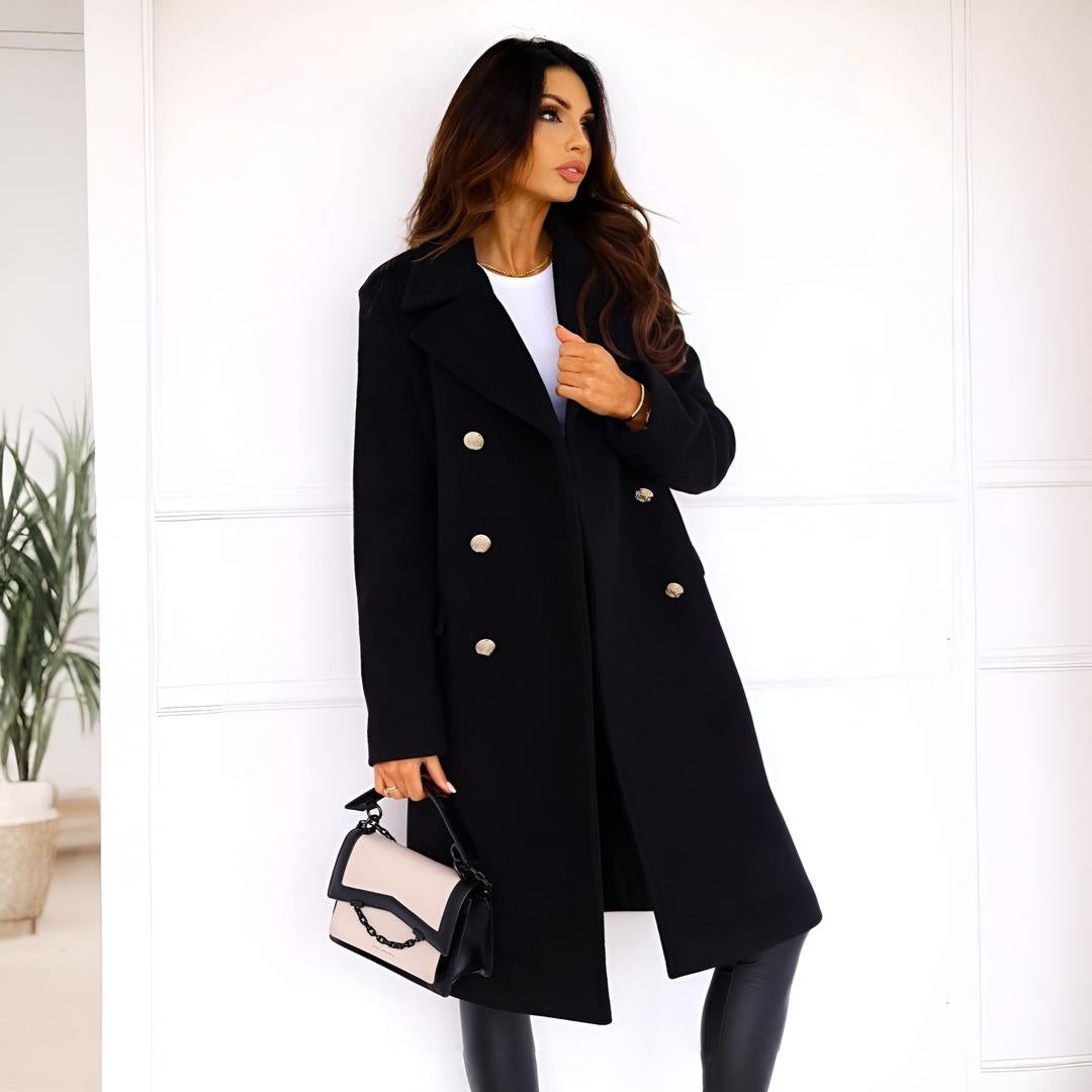 Women's Long Winter Trench Coat Outerwear