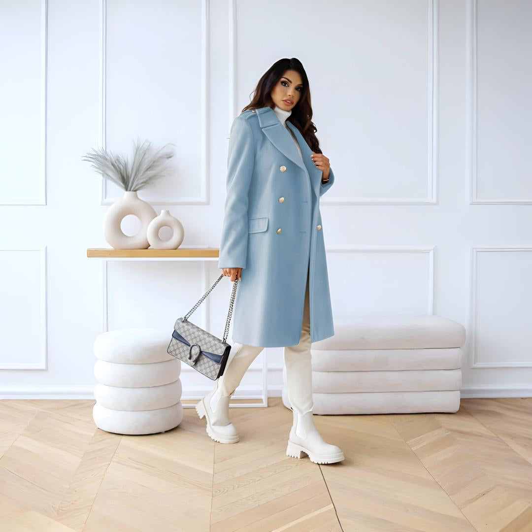 Women's Long Winter Trench Coat Outerwear