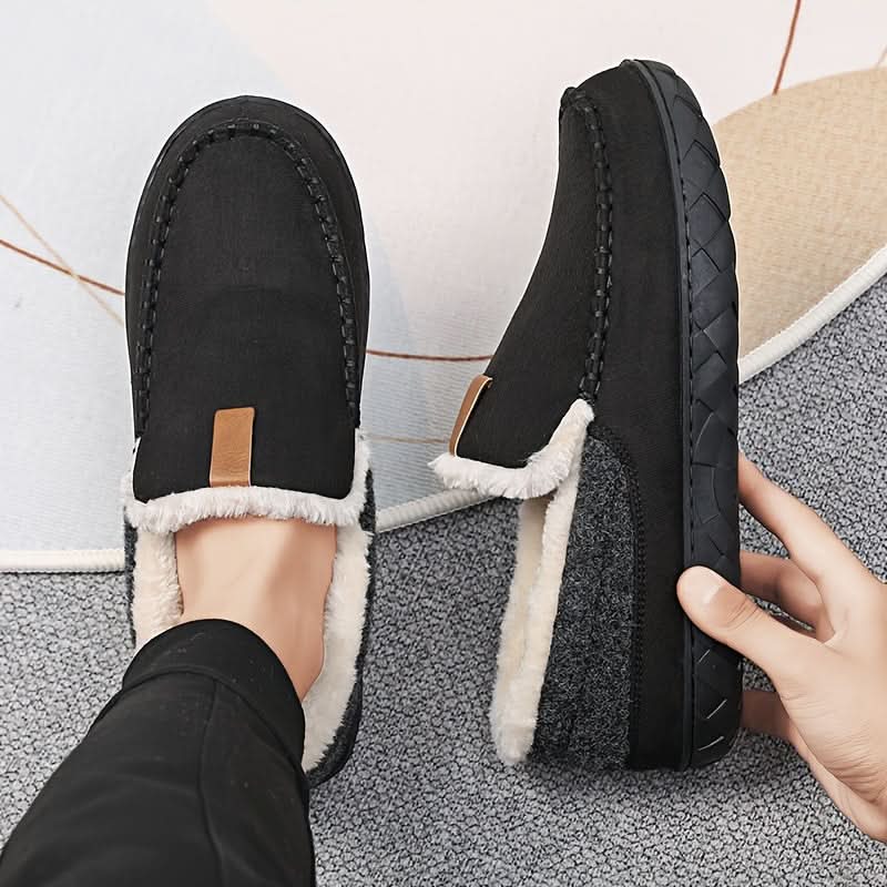 Warm Men's Loafers Crafted from Synthetic Wool